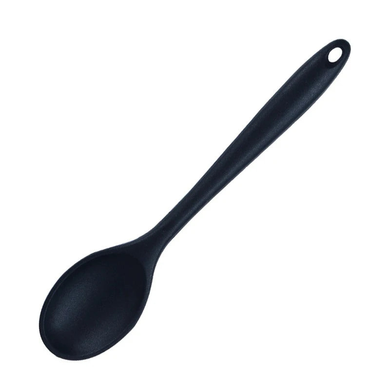 1pc Small Silicone Spoon, High Temperature Resistant Soup Spoon, Mixing Spoon, Salad Spoon, Kitchen Utensils Accessories