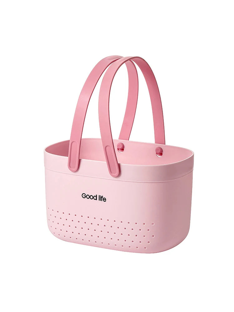 Bath Basket Bathroom Portable Student Bath Plastic Bath Basket Bathroom Shower Shampoo Storage Basket Bath Basket