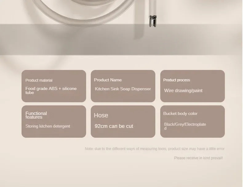 Kitchen Sink Soap Dispenser Detergent Soap Extender Detergent Presser for Detergent and Hand Soap Kitchen Accessories