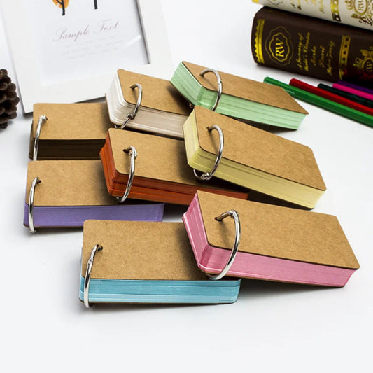 50 Sheets/set Blank Mini Notepad Memo Pad Portable Binder Mini Notebook Stationery Sticky Note for Students Staff