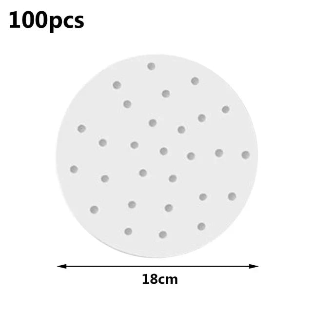 100pcs Air Fryer Liners Non-Stick Air Fryer Mat Disposable Oil Paper Parchment Paper Disposable Liner Home Kitchen Consumables
