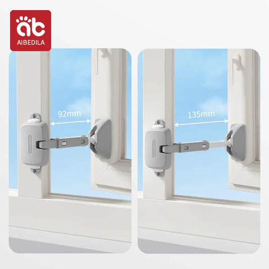 AIBEDILA Window safety door lock buckle childen protection high-rise anti fall windproof fixed limiter for window opening