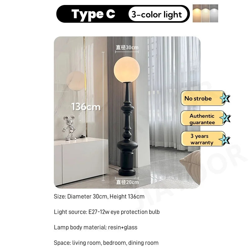 Nordic Floor Lamp Room Decorative Lamp Bedroom Living Room Sofa Side Lamp Bedroom Artistic Mood Light Bedside Lamp LED Lighting