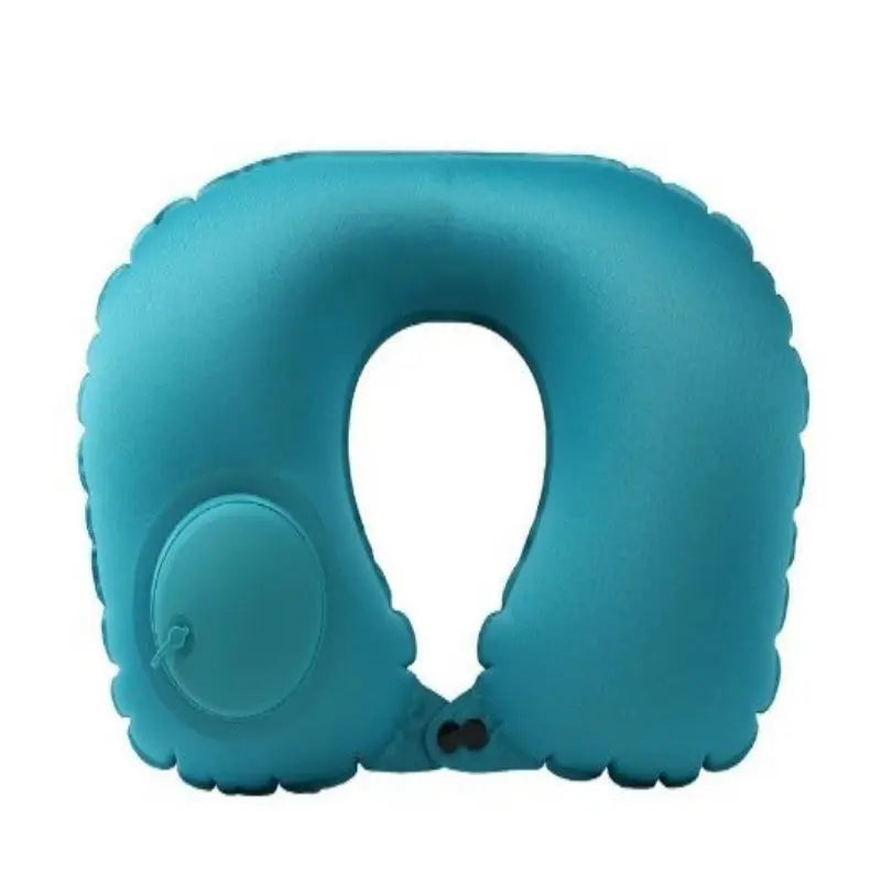 Press on Inflatable Pillow to Relax Neck Travel U-shaped Pillow Foldable and Portable with Leak Proof Device Ordinary U-shaped