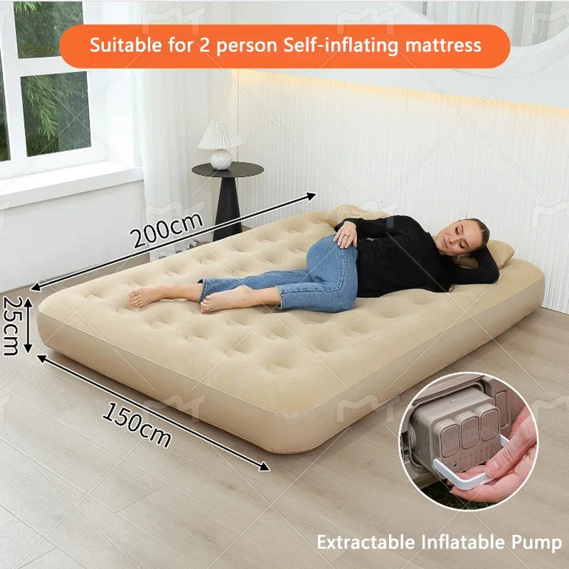 Automatic Air Bed Inflatable Home Inflatable Bed Single Air Mattress Bed Double Lazy Bed Outdoor Portable Air Mattress Bed