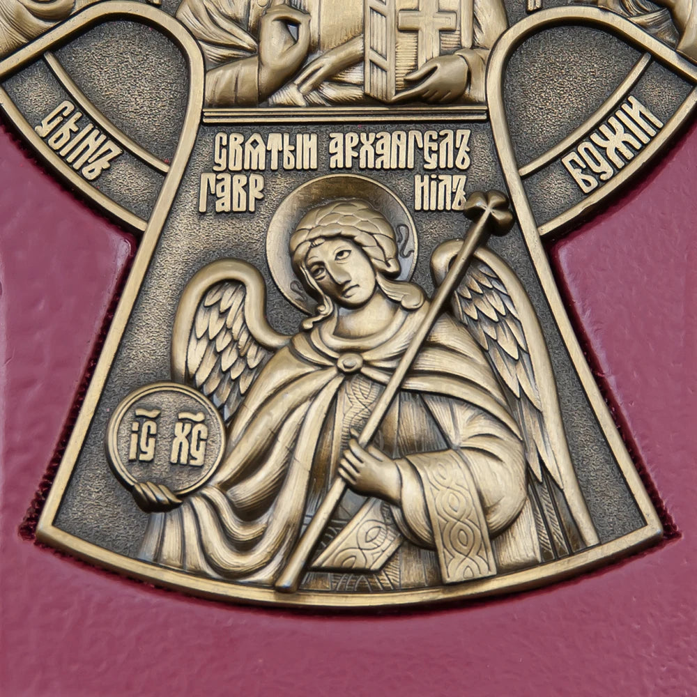 Orthodox Church Icon Metal Jesus Statue Religion Character Image Church Home Wall Hanging Wood Frame Icon