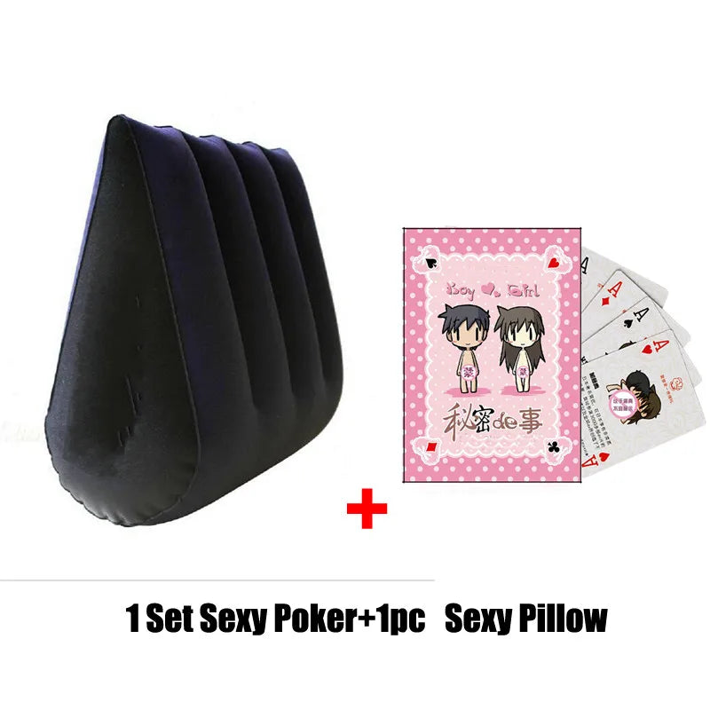 Wedge Pillow Triangle Cushion Exotic Funny Love Position Cushion Game Inflatable Magic Triangle Inflatable Pillow for Couples