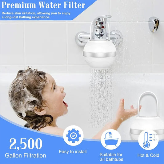 Bath Ball Filter BPA Free Bath Water Filter Remove Chlorine Improve Water Quality Bath Filter for Tub for Softer Smoother Skin
