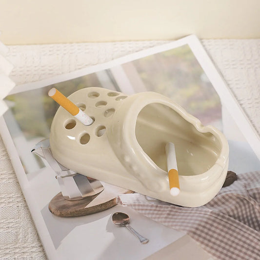 Ceramic Ashtray Ornaments, Crocs Ashtray, Office Home Living Room Decorative Slippers Ashtray