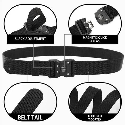 New Tactical Belt Outdoor Work Training Belt Woven Belt Canvs Tactical Military Multi Function Combat Belt Denim Belt