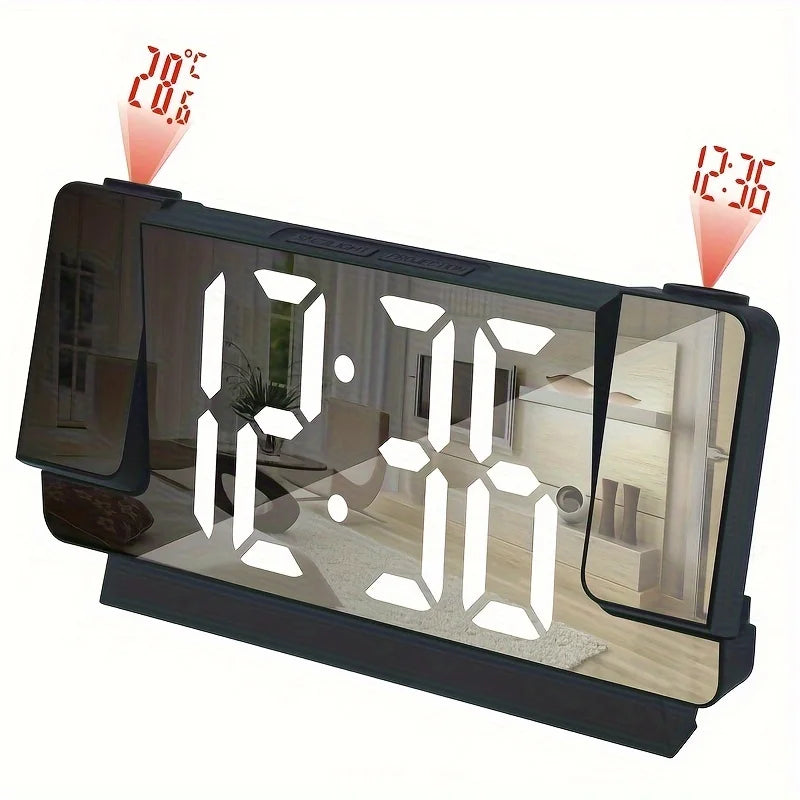 double projection clock LED clock Alarm Clock Digital clock 12/24H student Clock