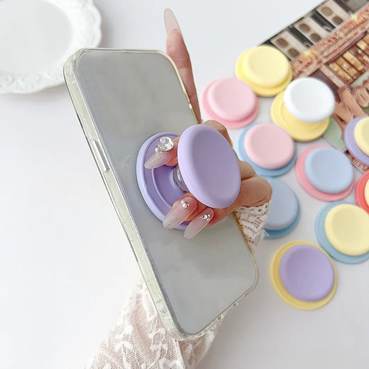 Magnetic Phone Grip Tok Folding Phone Stand Desktop Magsafe Phone Socket Solid Color Bracket INS Phone Holder