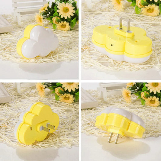 LED Smart Motion Sensor Night Lights Plug In Auto On/Off Cloud for Kids Bedroom Stair Hallway Study Bedhead Night Lamps