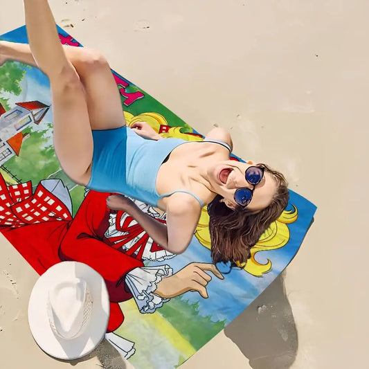 Candy Candy Beach Towel Colorful Bath Towels For Girl Microfiber Quick Dry Custom Sand Free Beach Yoga Spa Gym Pool