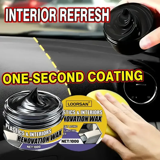 100g car plastic parts repair paste,interior dashboard,leather seat repair wax,anti-aging,tire gloss wax,suitable for car rims