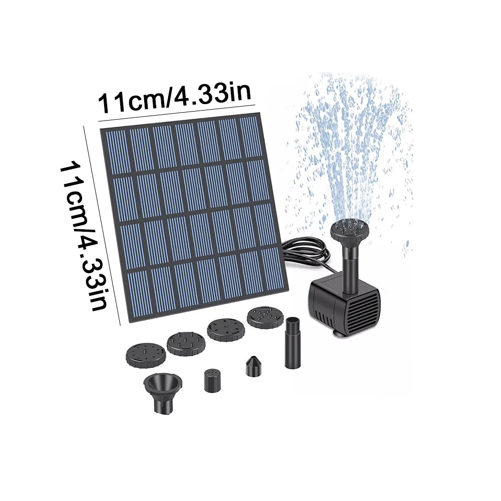Solar Panel Powered Water Feature Pump Solar Powered Fountain Water Pump Solar Fountain for Garden Pool Pond Aquarium Fountain