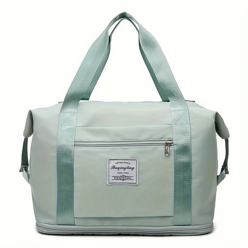 5 Ways to Carry Travel Bags, Expandable Sports Tote Fitness Bags, Travel Luggage Totes, Weekend Overnight Bags with Wet Pockets