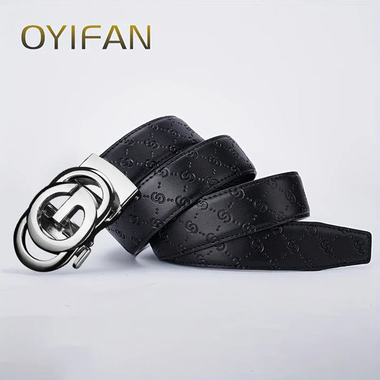 Fashions Men's Belt, Genuine Leather Belt, 3.5cm Automatic Belt with Alloy Buckle, High Quality Belt for Men,luxury belt men