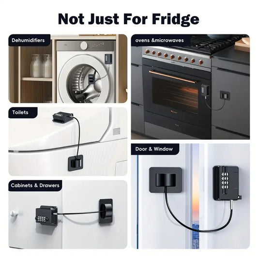 Easy-Install No-Drill Security Lock for Drawers, Refrigerators & Cabinets - Childproof Safety Door Clip & Window Latch