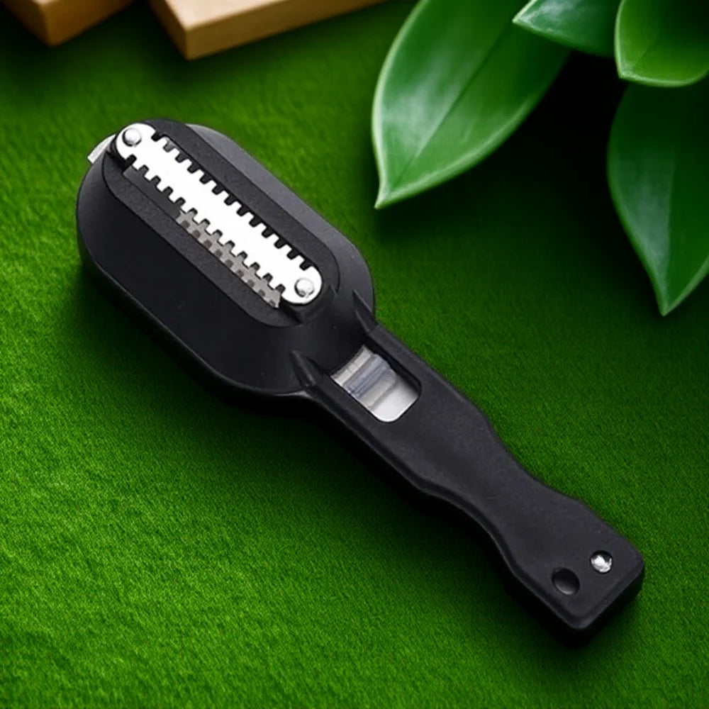 Fish Scale Remover Brush Fishing Scaler Tool Kitchen Cleaning Accessory Fish Skin Scraper Planner Knife for Easy Cooking
