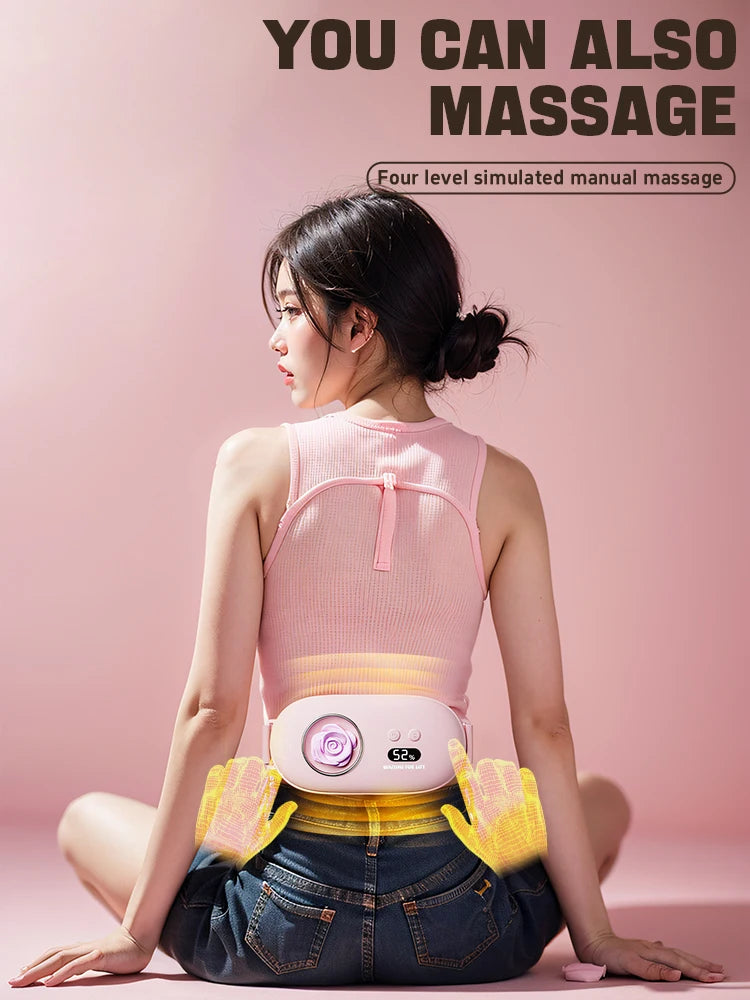 Electric menstrual cramps massager vibrating belt menstrual belt abdominal warming belt