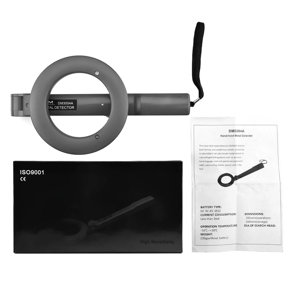 Handheld Metal Detector Collapsible Portable Metal Detector Waterproof High Sensitivity Metal Detectors Buzzer Alarm