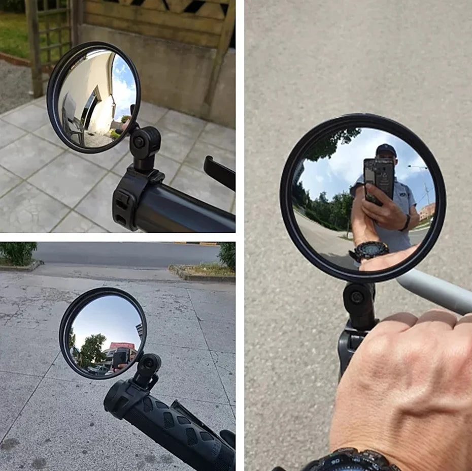 Motorcycles Rearview Mirror Side Mirror For Safety View Turning Left Right Mirror Adjustable Mini Autocycle Rear View