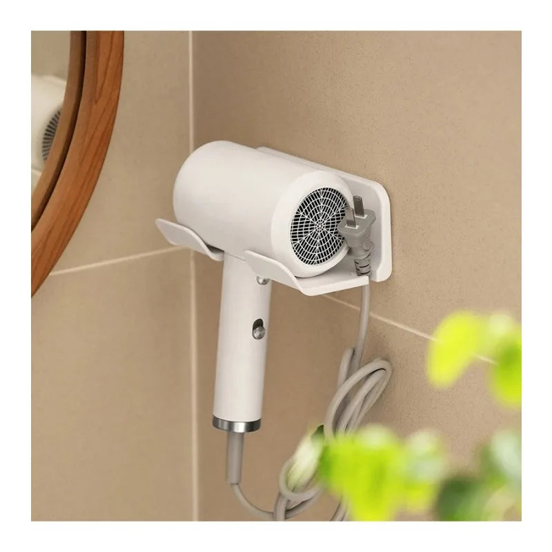 Wall mounted hair dryer bracket, non perforated hair dryer bracket, hair dryer storage rack, white, black