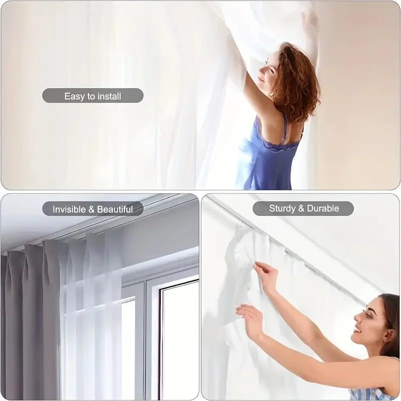 50/100pcs Curtain Track Mute Slider Plastic Curtain Hook Room Shower Curtain Hanging Hook Curtain Replacement Parts