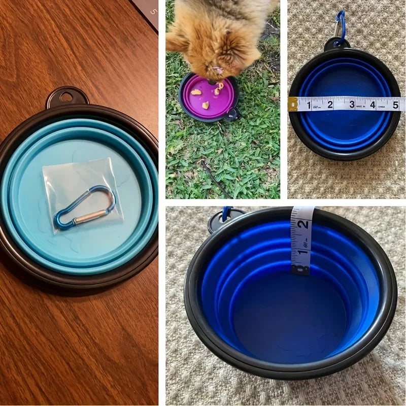 Pet Folding Bowl Pet Bowl TPE Travel Outdoor Drinking Water Portable Dog Bowl Retractable Bowl