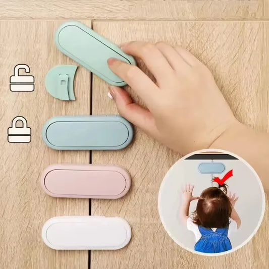 Children's Drawer Safety Latch Cabinet Door Protection Baby Anti Pinch Hand Invisible Lock Opposite Door Wardrobe Lock
