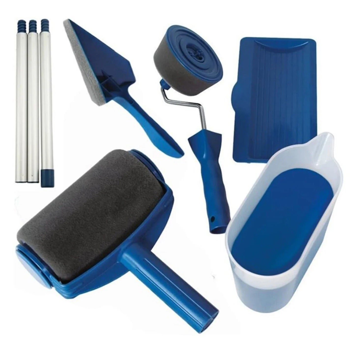 Paint Roller Brush Roller Kit Foam Interior Paint Brushes Triangles Paint Brush for Household Hardware Tools