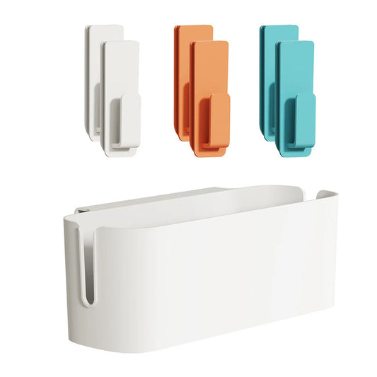 Bedside Hanging Basket Organizer with Hooks Dorm Bunk Beds Shelf Table Storage Holder for Remote Controls Magazines Phone