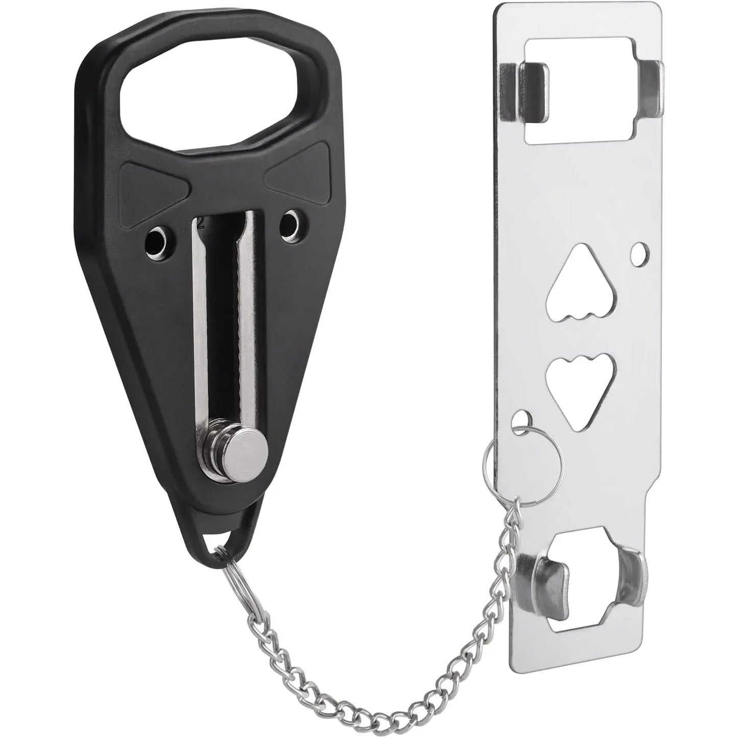 Portable Double Hole Door Lock Travel Safety Anti-Theft Security Lock for Home Hotel Apartment Dorm Room Personal Protection