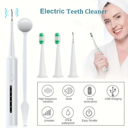 Electric Teeth Whitening Dental Calculus Scaler Plaque Coffee Stain Tartar Removal High Frequency Sonic Toothbrush Teeth Cleaner