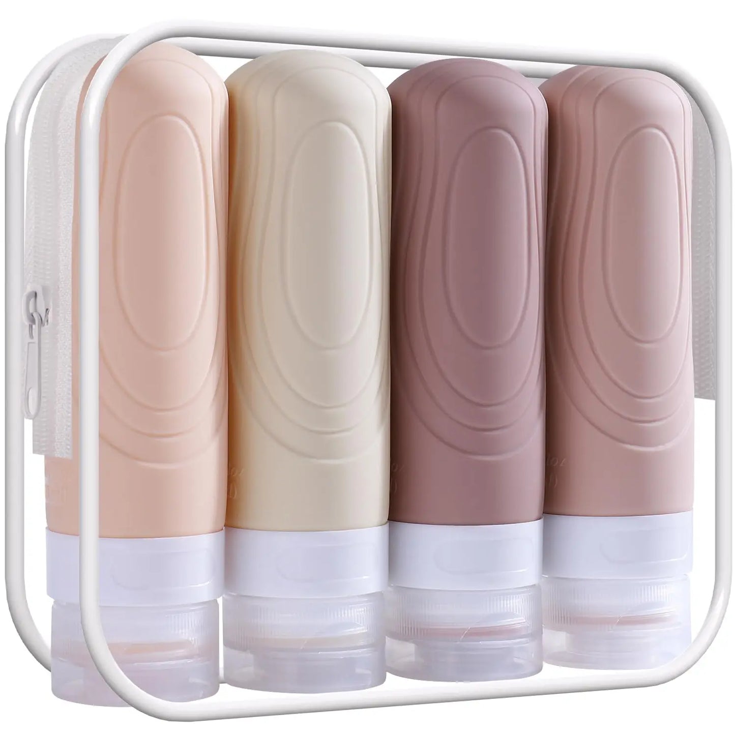 Travel Bottles for Toiletries, Approved 3oz Travel Size Containers BPA Free Leak Proof Refillable Liquid Silicone Squeezable liu