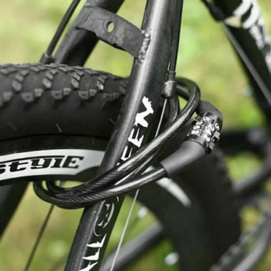 Bicycle Security Lock 4 Digit Code Mountain Bike Security Chain Padlock Fixed Code Anti-theft Lock