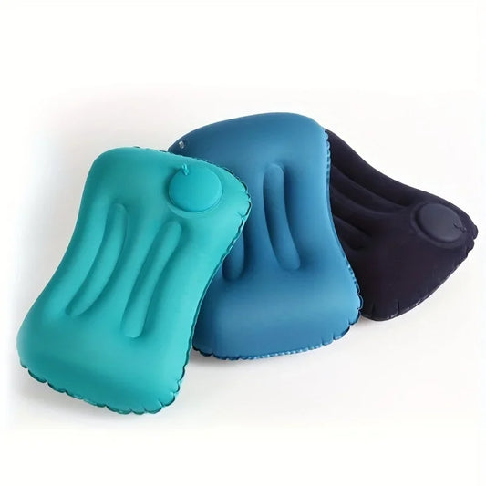 1PC Portable Inflatable Travel Neck Pillow, Waist Pillow, Foldable Travel Essentials, Providing Lumbar and Neck Support