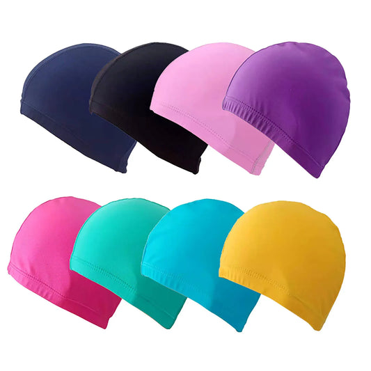 NEW Swimming Cap Elastic Nylon Ear Guards Long Hair Pool Cap Slim Swimming Cap Swimming Accessories