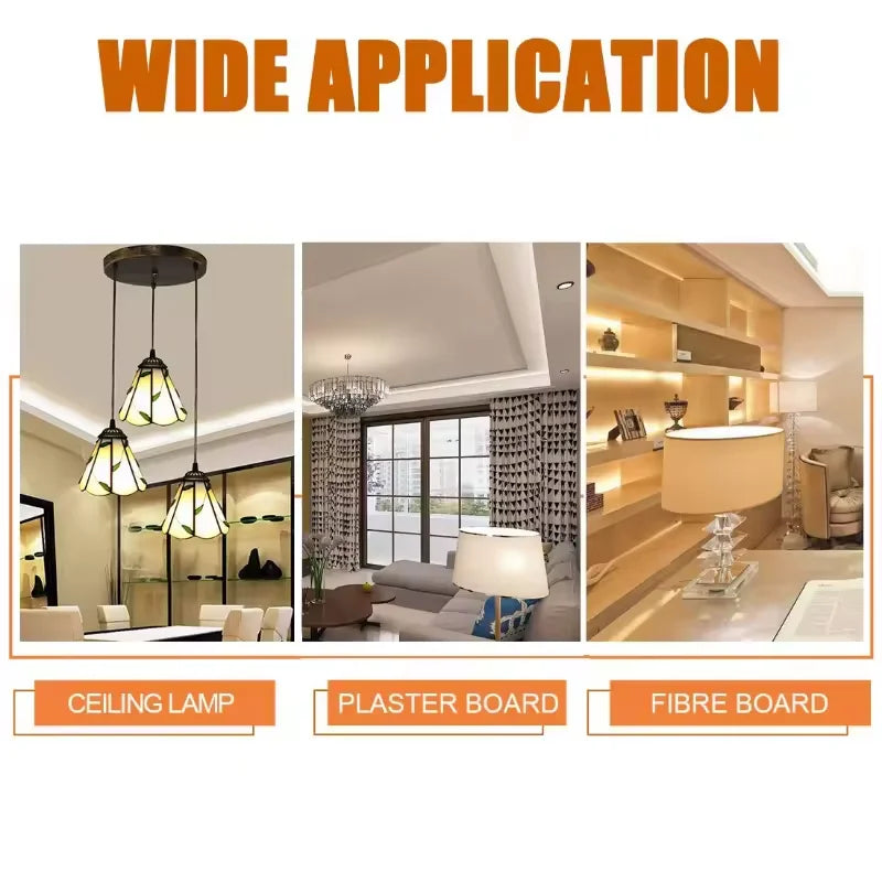 52PCS Galvanized Steel Anchor Screw Combination Kit 35mm 46mm 59mm Hollow Wall Drywall Anchors for Secure Fastening