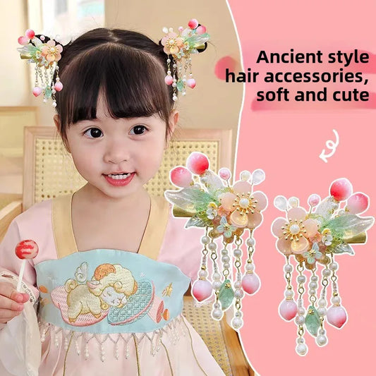 Children's Accessories Hanfu Headwear Chinese Style Hair Accessories Girls' Hair Clips Accessories Pair Clips