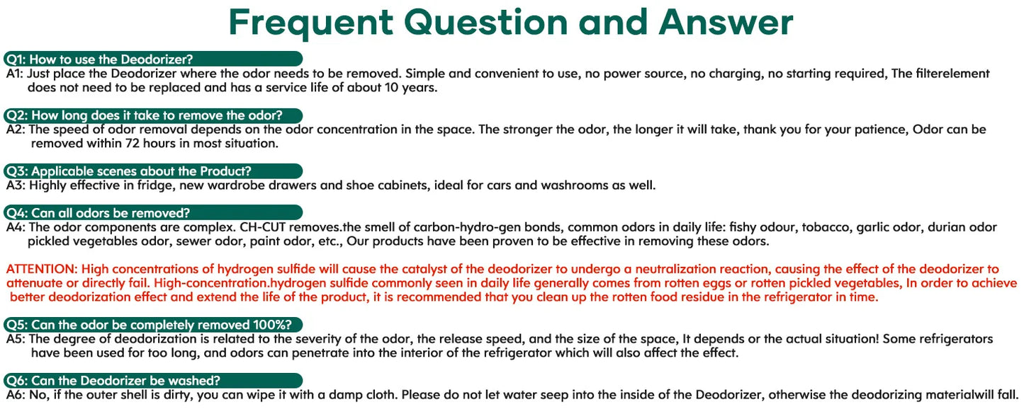 Refrigerator Deodorizer,Lasts for 10 Years,Refrigerator Odor Eliminator,Fridge Deodorizer,More Effective Than Baking Soda