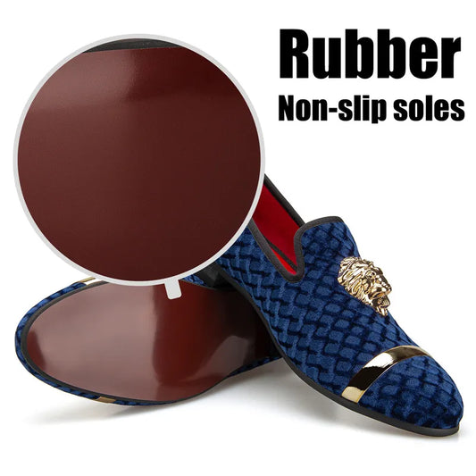 Luxury Brand Loafers Diamond Velvet Men Dress Wedding Shoes Rivets Casual Flats Designer Sneakers