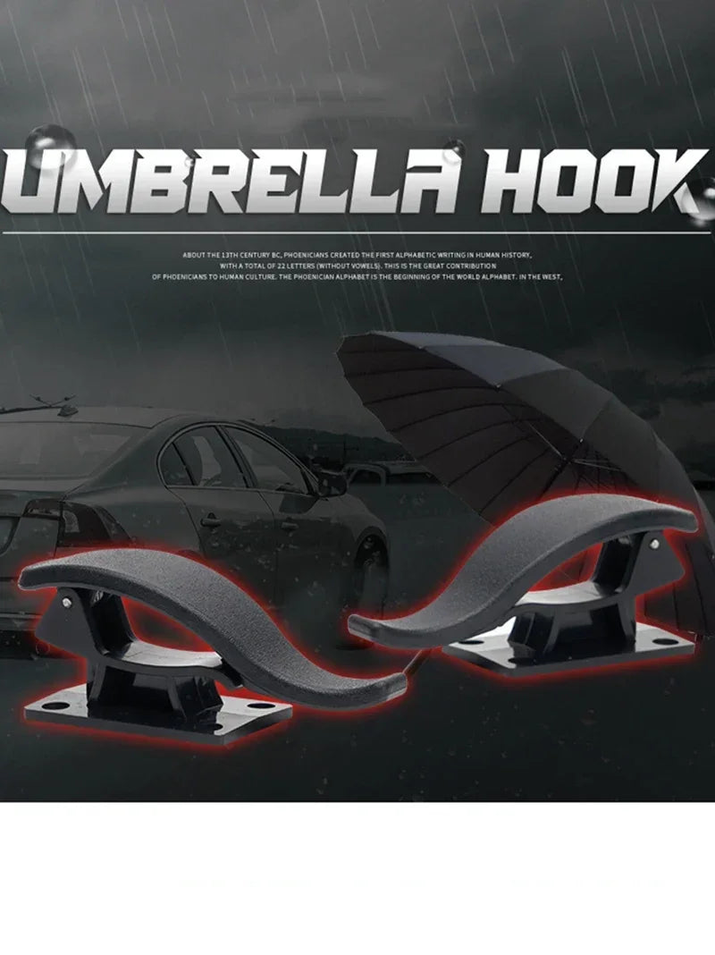 2PCS Universal Car Hook Seat Back Hook Multi-purpose Trunk Umbrella Holder Car Umbrella Storage Car Interior Accessories Storage