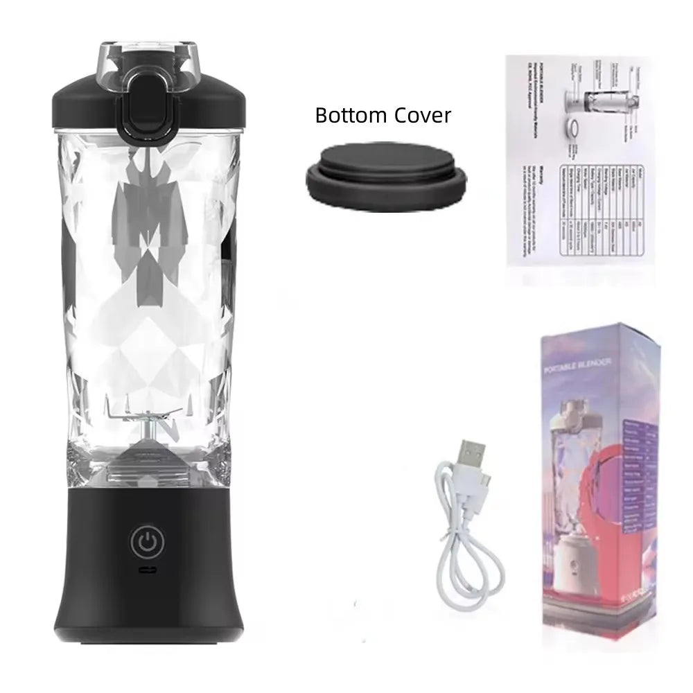 Portable Juicer Blender 600ml Electric Fruit Juicer USB Charging Lemon Orange Fruit Juicing Cup Smoothie Blender Machine