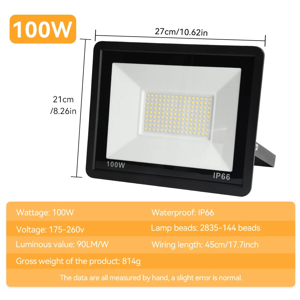 LED Floodlight Outdoor LED Spotlight High Brightness Outdoor LED Lights 10W 20W 30W 50W 100W AC 220V Light For Garden Street Lig
