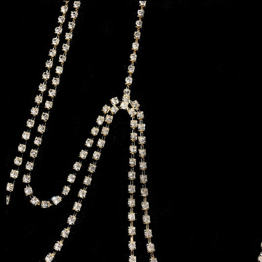 Light luxury dress accessories, tassel shoulder chain, fashionable and versatile body chain, niche high-end sense, temperament a