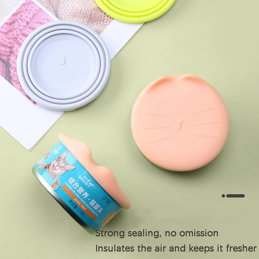 Silicone Canned Lid Sealed Feeders Food Can Lid For Puppy Dog Cat Storage Top Cap Reusable Cover Lid Health Pet Daily Supplies