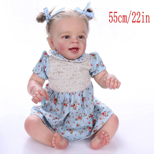 A 55cm-long fully enamel doll that can be washed and reused, perfect for soothing and entertaining babies. It's a realistic baby