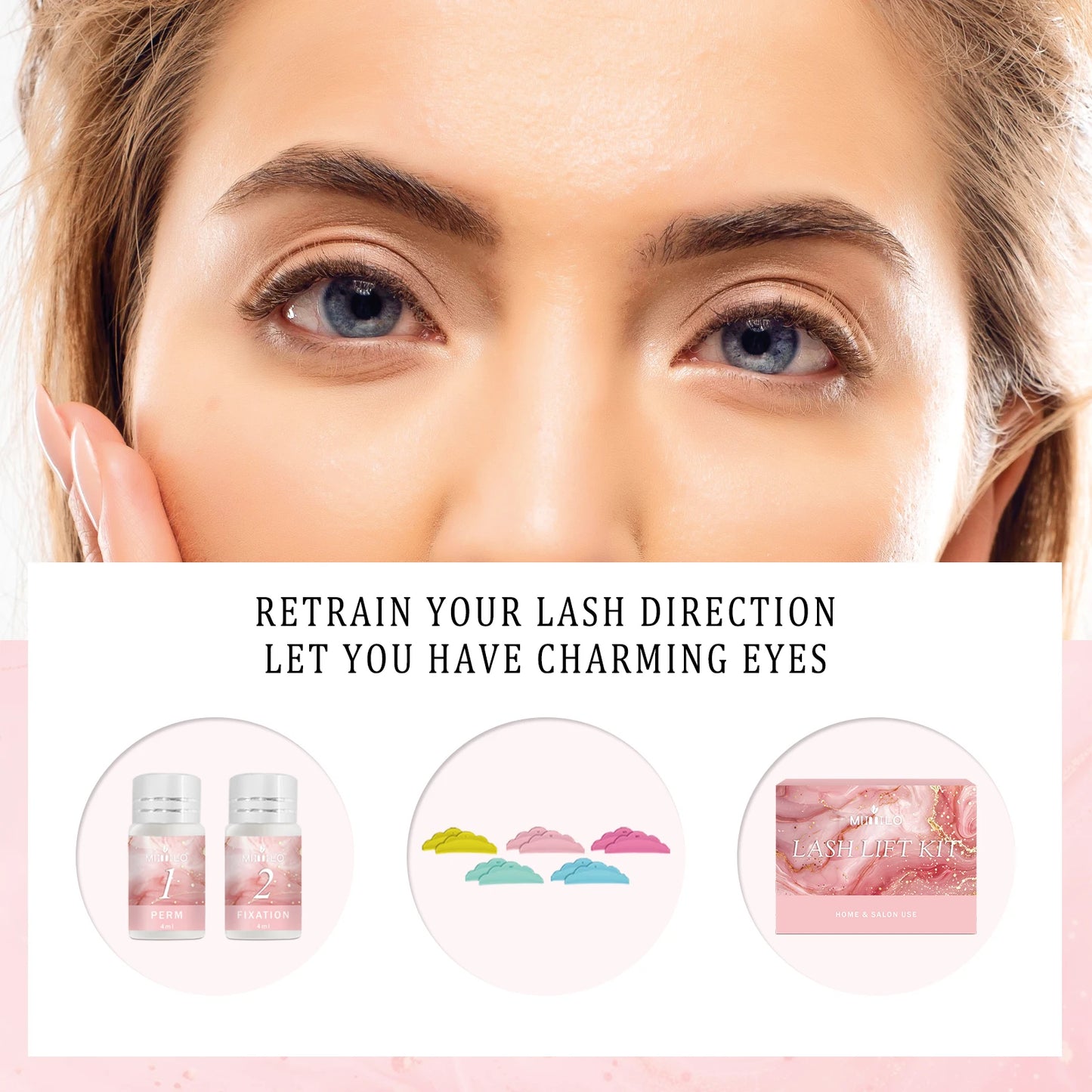 Lash Lifting Kit and Brow Sculpting and Defining Kit, curl perms and volumize lashes, for salon and home use, lasts 6-8 weeks